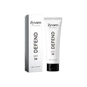 Zyvarn Tattoo Sunscreen Cream, Coconut Oil Burdock Root Extract Sun Protection Lotion, Prevent Tattoo Fading Keep Bright Vivid Color, Hydrating Refreshing Gentle Skin Care for Outdoor Daily Use