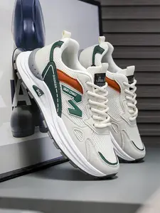 Men's Slip-Resistant Dad Shoes | Breathable Soft Sole Sneakers | All-Day Comfort Campus Wear Walking Shoes