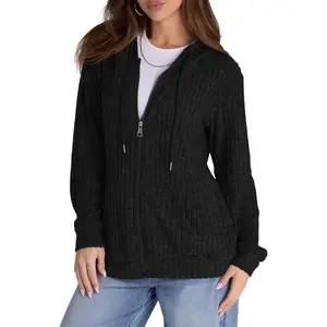 Zip Up Hoodie Women Oversized Sweatshirt Long Sleeve Fall Outfit Lightweight Jackets Workout ClothesGift