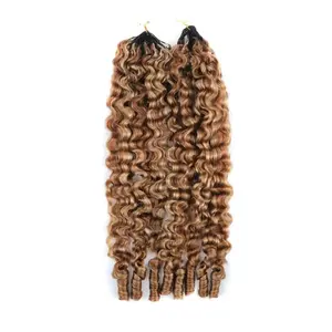 YGwigs Pre-Separated #27/30 Mixed Color Burmese Curly with Spiral Curls Crochet Miracle Knots Hair