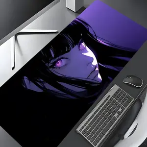 Vogue Anime Cool Girl Design Large Gaming Mouse Pad,Aesthetic Desktop Drotection Pad,Washable Rubber Pad Non-Slip Lock Edge Multi-Size Mouse Pad Suitable For Home Office,Good Gift for Family and friends, Anime Mousepad