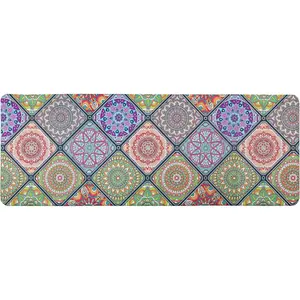 Boho Anti  Kitchen Mat, 1 count Cushioned Kitchen Runner Rug,  Comfort Floor Mat Kitchen Accessories, Farmhouse Indoor Decor Non Slip Padded Standing Mat, 17" W x " L