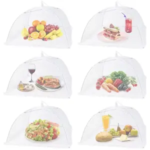6pcs Pop-Up Food Covers, Foldable Mesh Food Tents, Reusable & Washable Dustproof Protection for Outdoor Picnics Picnic Camping, BBQ Food Protector Nets, Ideal for Outdoor Picnics & Parties, Perfect for Breakfast Spread, Party Food Cover.