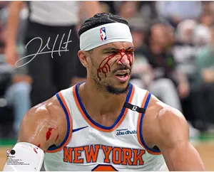Josh Hart New York Knicks Autographed 16" x 20" Eastern Conference Playoffs Second Round Game 5 vs. Boston Celtics Bleeding Photograph - Fanatics Authentic Certified