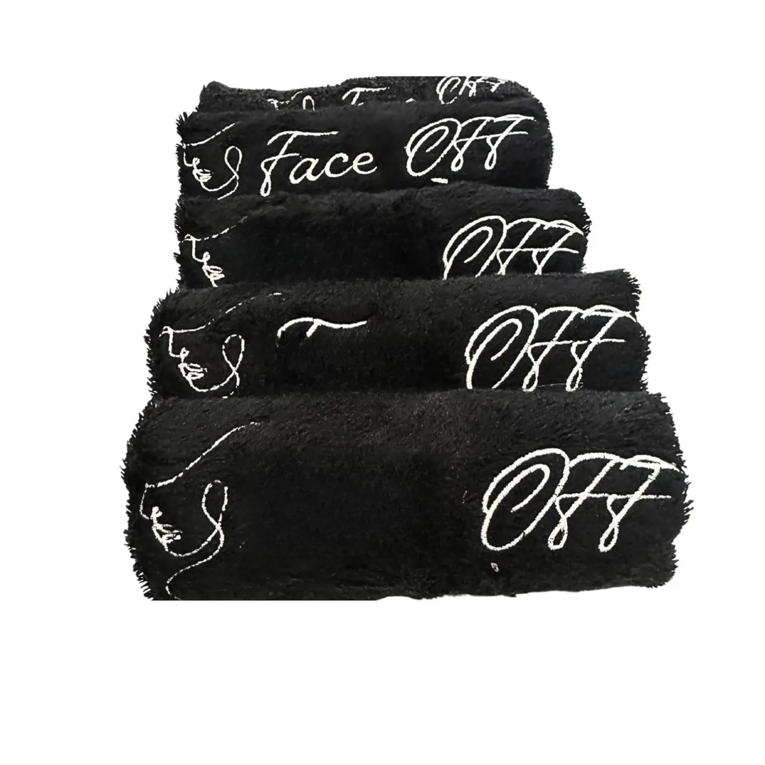Makeup (Face OFF) Wash Cloth - (Pack of 5) 100% Cotton Extra Soft Quick for Face Towel Washcloths Make Up, 32 x 32 cm