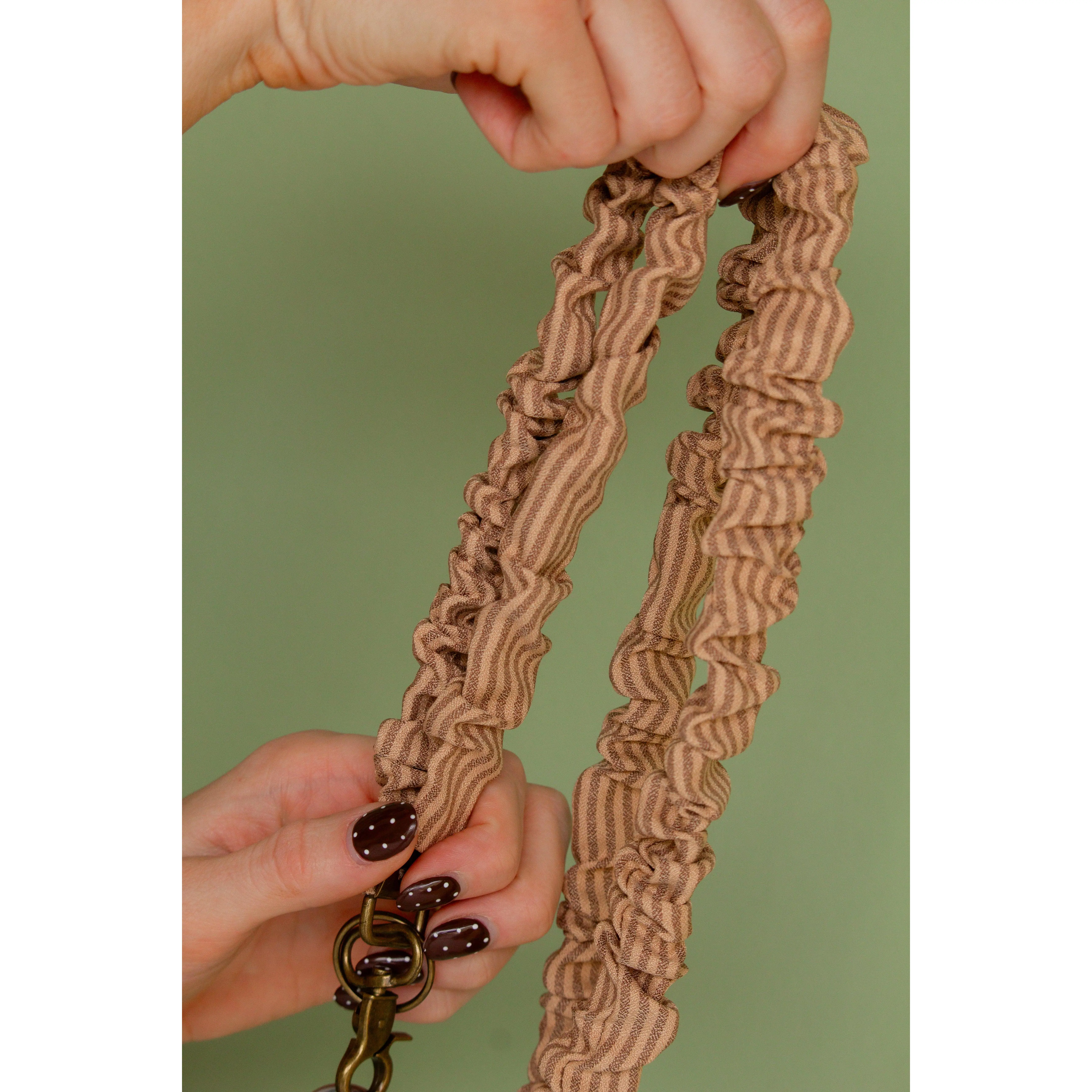 Coffee Striped Lanyard