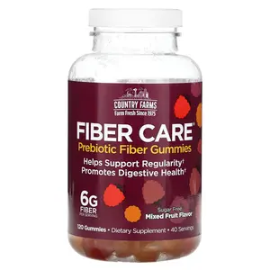 Country Farms Fiber Care, Prebiotic Fiber Gummies, Mixed Fruit, 120 Gummies