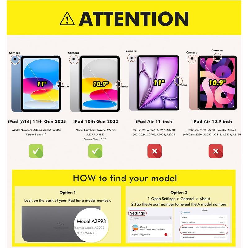 Case for iPad (a16) 11th gen &10th Generation with Pencil Holder, Cute Smart Tri-Fold Stand Slim Shiny Cover, Smooth Sparkly Glitter Crystal Clear Back Shell, Leather  pu Protective Tablet Computer Cases, Support Auto Wake protection , Black