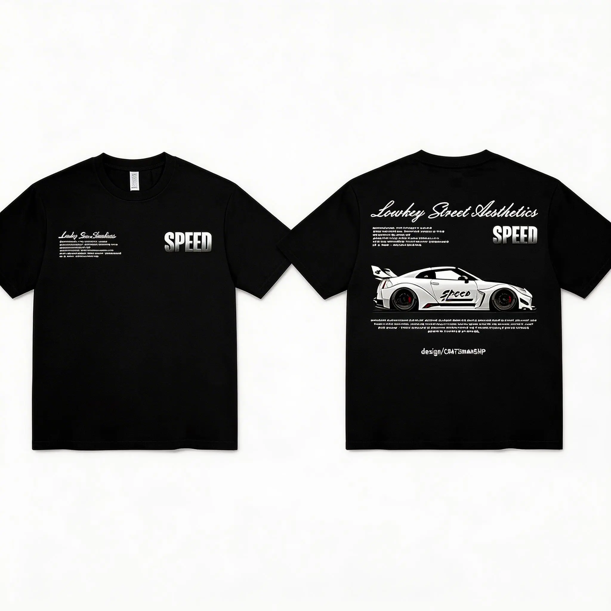 180gMen's Racing-Themed Graphic T-Shirt White with Black Car & Text 100% Cotton Fitted Short Sleeve  Suitable for all seasons - classic styles, fun graphic tee shirts, base layers, casual streetwear, suitable for both men and women.