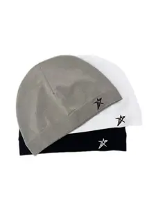 High-Quality Embroidered Skull Hat, Unisex Stretch Breathable Sports Running Cap, Star Design Cold Weather Headwear for Men and Women