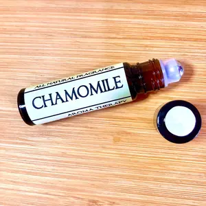 Chamomile Easential Oil Scented Oil Roller with Jojoba for sensitive skin relaxing anxiety nervousness tension sooth skin and ease digestion Silicone Free Wellness Fitness