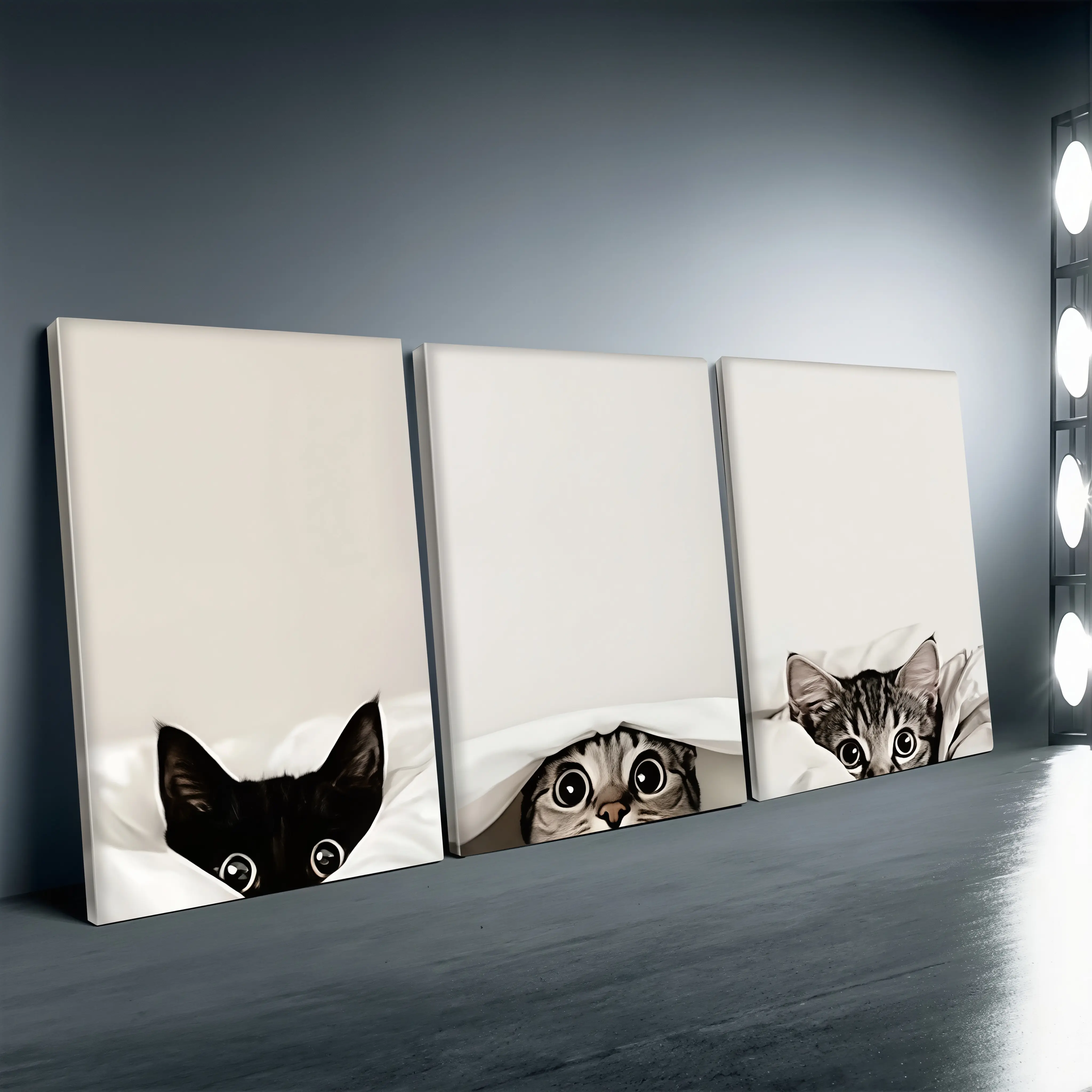 3PCS Modern Frameless Canvas Prints, Cute Minimalist Style.Gift Idea.Housewarming Gift .Geometric Abstract Artwork.HD Printingfor Living Room, Entryway, Bedroom