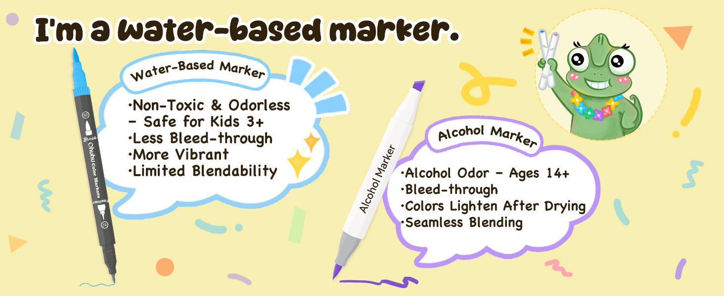 Ohuhu Markers: Brush & Fineliner Dual Tips - 120 Colors - Brush Pens Dual Brush Fine Tip Drawing Pens Water-Based Coloring Markers for Calligraphy Bullet Journal with Carrying Case for Adult Coloring Books - Black - Maui Series of Ohuhuart Ohuhu Markers: Brush & Fineliner Dual Tips - 120 Colors - Brush Pens Dual Brush Fine Tip Drawing Pens Water-Based Coloring Markers for Calligraphy Bullet Journal with Carrying Case for Adult Coloring Books - Black - Maui Series of Ohuhuart