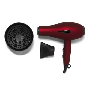 Tool Science Nano Silver Lightweight Professional Ionic Hair Dryer, 1875 Watts, Red