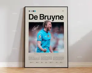Kevin De Bruyne Poster, De Bruyne City Wall Art, Framed De Bruyne Print, Manchester City Team Decor, Football Fan Gift Idea, Soccer Print