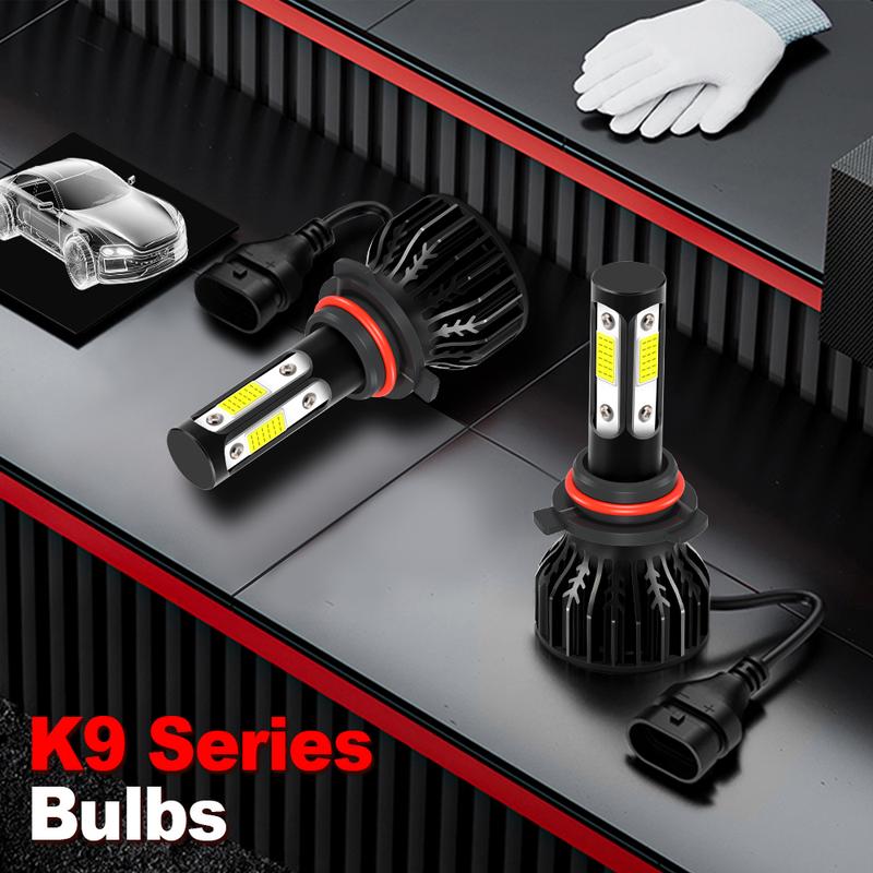 4pcs/6pcs LED Car Bulbs Combo Kit LED Headlight+Fog Light 9005/HB3 H11 Super Bright COB Chip 6500K cool white plug & Play Canbus No Error, Easy Install
