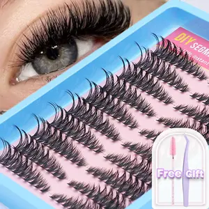 Ayr 180pcs False Eyelashes, Large Capacity, 50D Curl, 8-16mm, DIY Natural Look, Thick Long, Super Soft Lightweight, Reusable