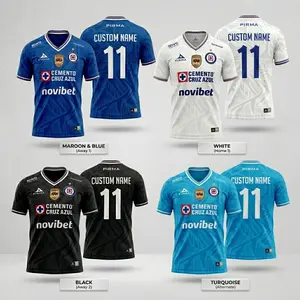 Cruz Azu1 26/27 Home Blue Jersey, Liga MX Short Sleeve Soccer Shirt for Men and Women, Fan Edition Kit