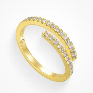 EVRY JEWELS Gold or Silver Plated Women's Hypoallergenic Forever Ring