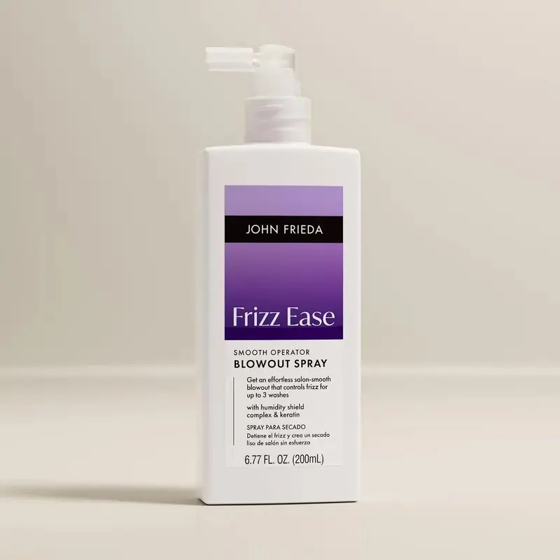 John Frieda Smooth Operator Blowout Spray, Anti-Humidity, Hair Gloss, Heat Protection Spray for Hair, 6.77 Fl Oz / 200 ml