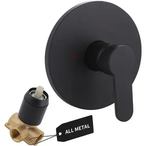 Shower Mixer Valve, Single Function Mixer Valves Kit Wall Mount Rough-in valve, Shower Hot and Cold Trim Kit Female Thread,