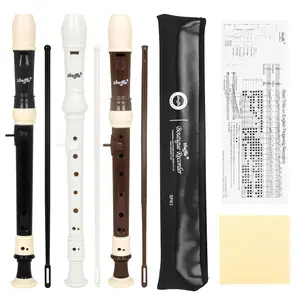 Baroque Clarinet, Woodwind Instrument Recorder, Soprano Vertical Flute with Musical Instrument Accessories, Beginner Gift