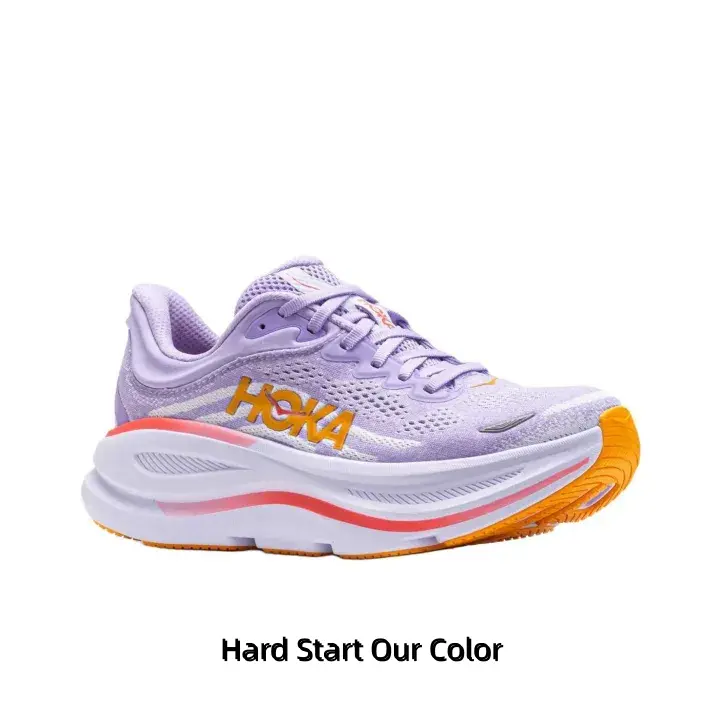 Cloud-Like All-Day Comfort Athletic Shoes Soft Lilac Knit Upper White Cloud Cushion Midsole Orange Logo & Pink Curve Accent Supportive Casual Workout & City Commute Unisex Sneakers