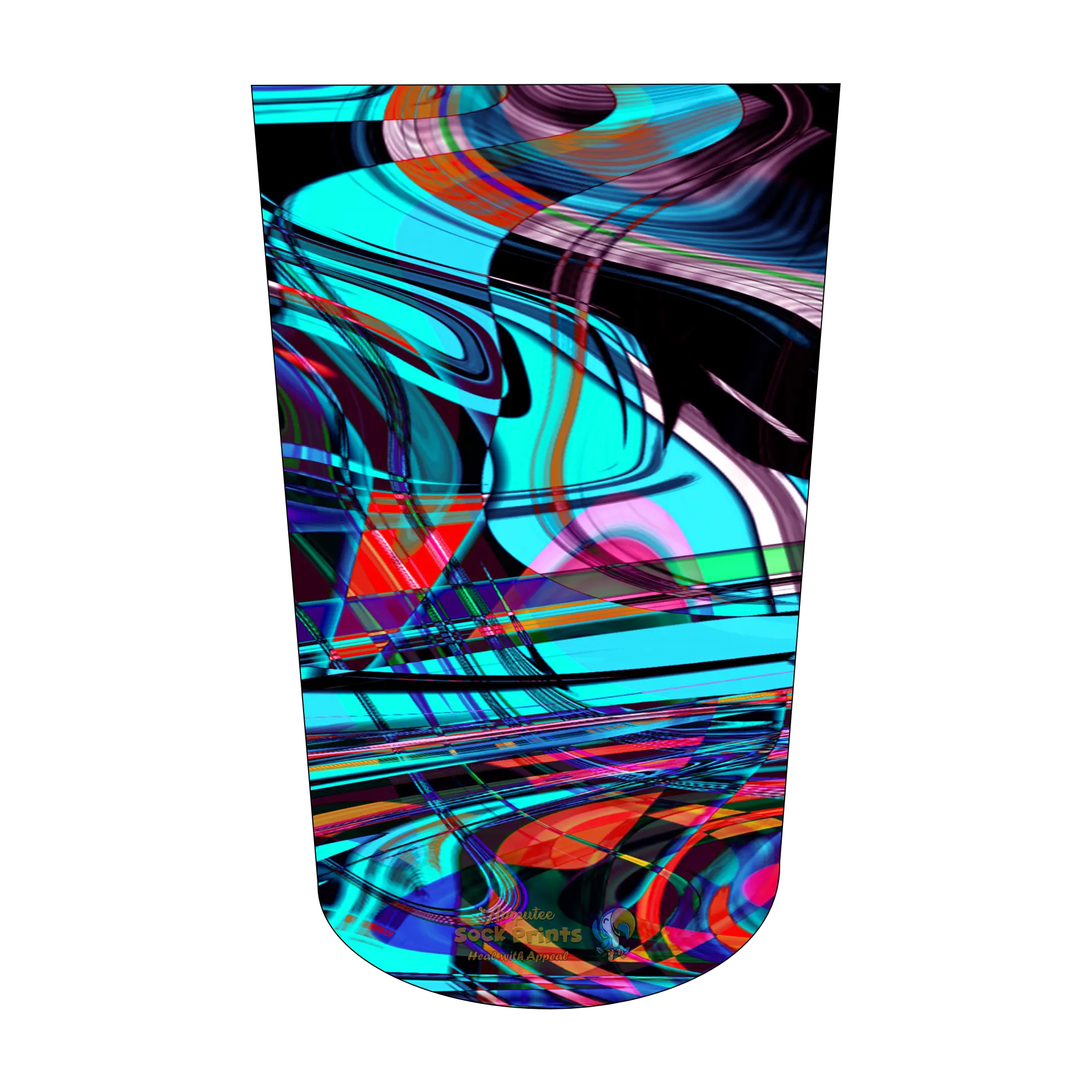 Women's Amputee Shrinker Socks - 3-Ply Knit, Custom Rich Pattern, Warm Focus Design for Keep Warm Comfortable Support