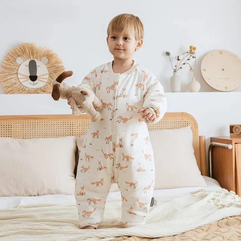 Baby Sleeping Bag Dinosaur Sleep Sack 2.5Tog Winter Warm Kids Play Suits In Room Sleepwear Sleeping Bag For Children 1-4Years