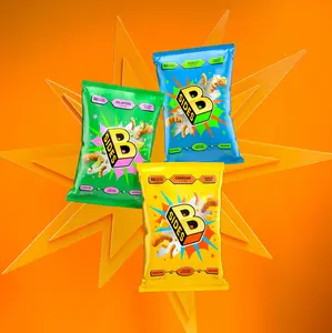 B-SIDES Crunch Puffs Variety Pack - 5g Plant Protein, Plant-Based, Gluten-Free, No Regret Snack, Case of 6 Singles