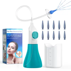 Ear Wax Removal Kit, Ear Cleaning Kits Manual Safe Ear Irrigation Flushing System, Effective Ear Cleaner Earwax Removal Kit, Ear Wax Removal Tool with Ear Basin and 10 Ear Tips