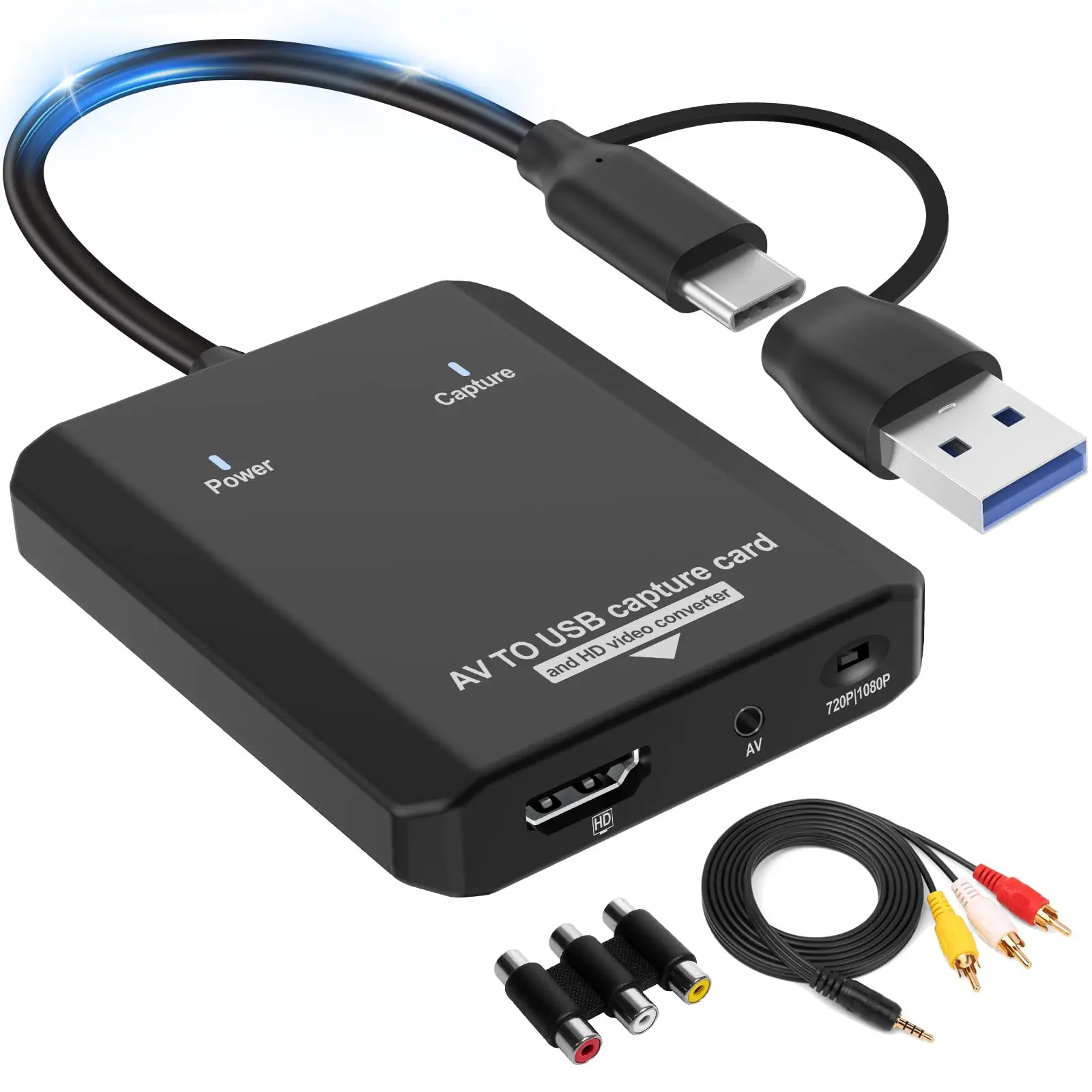 Vhs To Digital - Rca Hdmi Converter  Usb Video Capture Card For Hi8/vcr/dvd/av/ps2/wii Analog Adapter Saving Old Memories Modern Laptop Computer Electronics