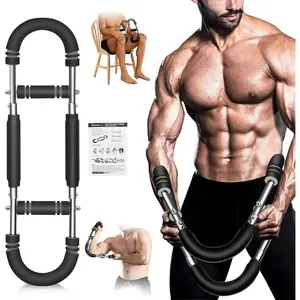 Twister Arm Trainer, Adjustable Spring Chest Expander and Forearm Strengthener, Triceps, Biceps, Shoulder, Back & Thigh Workout bar Equipment, Portable Upper Body Exerciser for Home Fitness