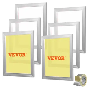 VEVOR Screen Printing Kit,  6 Pieces Aluminum Silk Screen Printing Frames, 16x20inch Silk Screen Printing Frame with 110 Count Mesh, High Tension Nylon Mesh and Sealing Tape for T-shirts DIY Printing