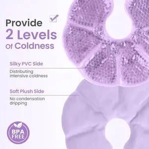 Breast Ice Pack 2 Pack, Gel Ice Pack for Breast Surgery, Reusable Nursing Ice Pack, Hot or Cold Therapy, Breast Pad for Breastfeeding, Engorgement Relief