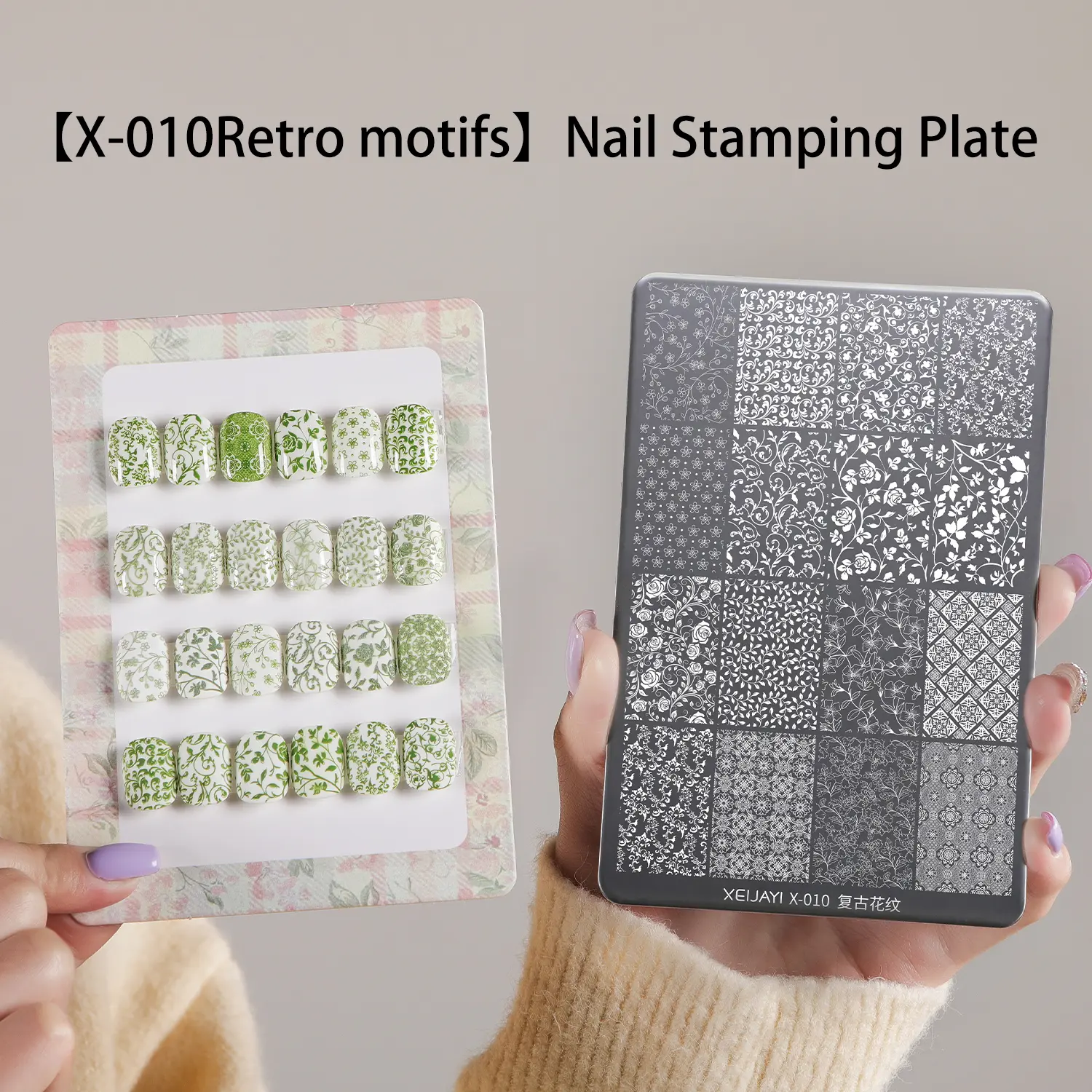 1pc Fireworks Nail Stamping Plate with Design Card - Reusable Metal Stamping Template for Nail Art, DIY Nail Design Tool with Color Card