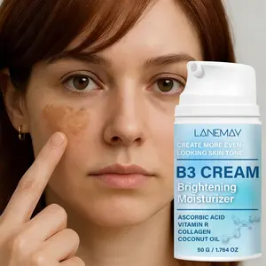 LANEMAY B3 Brightening Moisturizing Cream 50g | Niacinamide + Vitamin C + Collagen, brightens skin tone | Coconut oil + Aloe vera deeply moisturize, creating an even and radiant complexion