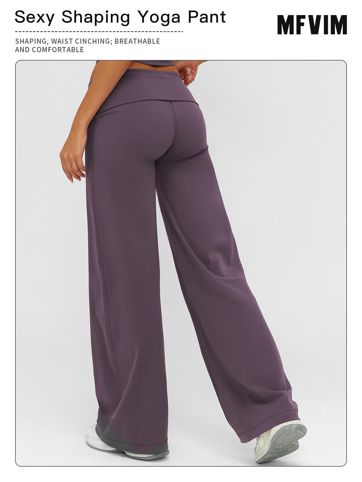 MFVIM Women’s High-Waisted Athletic Yoga Workout Pants, Solid Color Slim-Fit High-Elasticity Leggings, Yoga Gym Activewear Athleisure Bottoms Clothes for Indoor & Outdoor Use