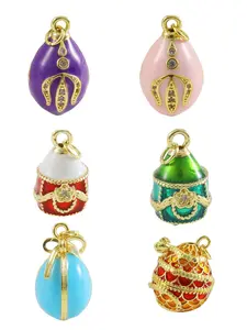 Copper Snake Egg Pendant DIY Bracelet Necklace Anklet Jewelry Accessory, Perfect Gift for Easter Mother's Day Birthday Friendship