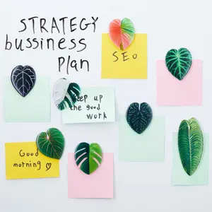 8 Piece Set Plant Fridge Magnets, Mini Tropical Leaf Design, Sunlight Cute Magnets for Kitchen Cabinet Home Office Use