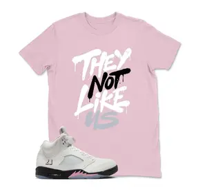Shirt To Match AJ 5 Soft Pink, They Not Like Sneaker Tees, Jordan 5 Soft Pink 35th Anniversary T-shirt, Pink Outfit Shirt, 100% Cotton, Unisex Top, Casual Everyday Wear