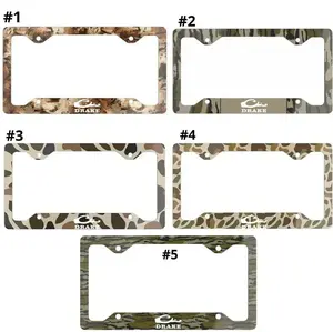Drake Bottomland Camo Metal License Plate Frame, Truck Car Tags, 12 x 6 , 100% Aluminum, Car Decor Gift, Car Accessories
