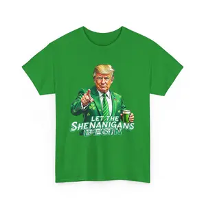 St Patricks Day T-Shirt, MAGA Republican, Patriotic President Shirt, Irish Shamrock, Conservative Political Graphic Tee