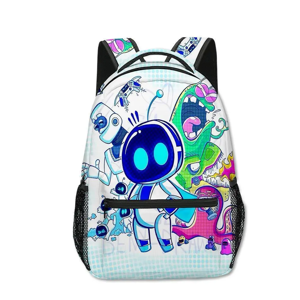 Astro Bot  1 Anime Backpack for Women Men Teens, Day Packs Knapsacks Casual Backpacks Gift for Gym Travel Camping Outdoor Work Business