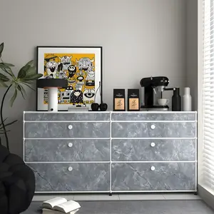 Gray Marble Contact Paper for Countertops Waterproof Peel and Stick Wallpaper 16x118 inch Self-Adhesive PVC Vinyl Wrap for Kitchen Bathroom Sink Table Drawer Locker