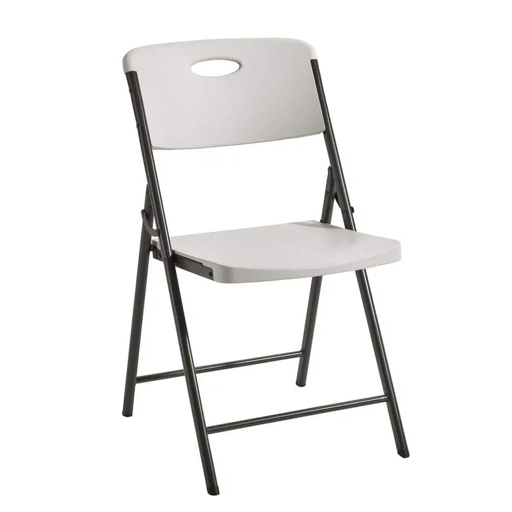 Metal Frame Almond Resin Seat Indoor/Outdoor Folding Chair