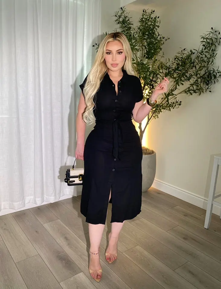 Shift Dress Smart Black Funeral Dress Simple Black Dress For Funeral TikTok  Shop
