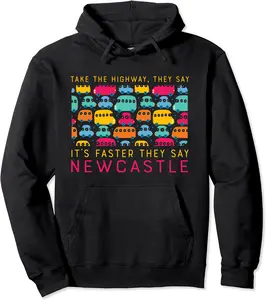 Take the Highway Newcastle Funny UK Humor Traffic Traveler Pullover Hoodie - Parkerrhode Shop 41B09GPHKPH5