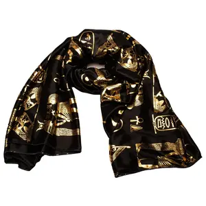 Egyptian Pharaonic Scarf - Black, Cream or White and Gold - Made in Egypt
