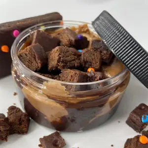 Cosmic Brownie Blast - Small Batch Peanut Butter Dessert - Milk Chocolate Peanut Butter, Chocolate Fudge topped with Brownie Chunks - sizes 16oz & 8oz